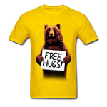 t-shirt calin gratuit - jaune