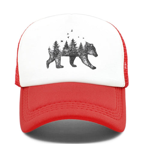 Casquette Ours<br> Truckers - Rouge