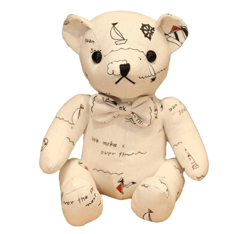 Peluche ours<br>A motif marin