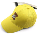 casquette ours jaune petit logo