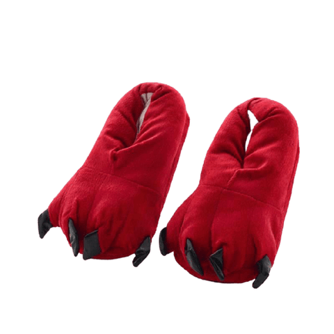 Chausson patte d'ours rouge