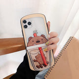 coque ours iphone<br> marron