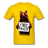 t-shirt calin gratuit - jaune