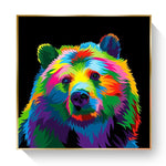 peinture ours coloré