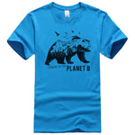 t-shirt ours bleu ciel planet b