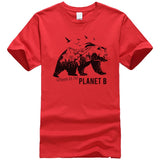 t-shirt ours  rouge planet b