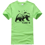 t shirt ours  vert  planet b