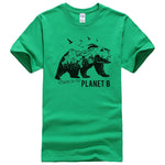 t-shirt  ours  vert planet b